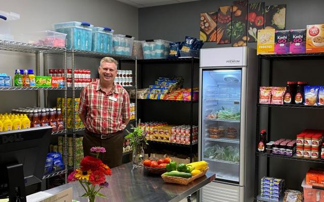 The new on-campus location offers easy access for students experiencing food insecurity.