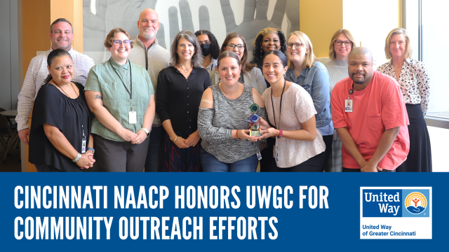 United Way employees with Cincinnati NAACP Community Outreach Award