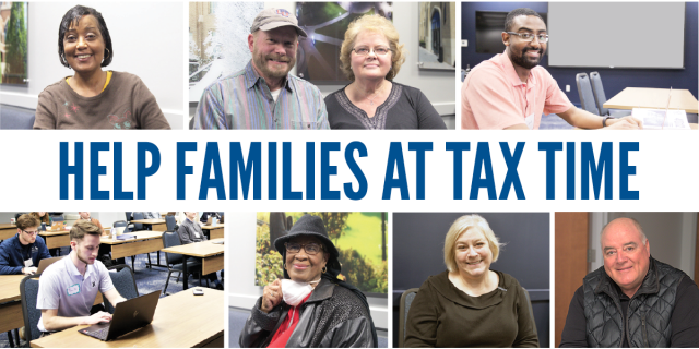 Help families at tax time and volunteer for Free Tax Prep