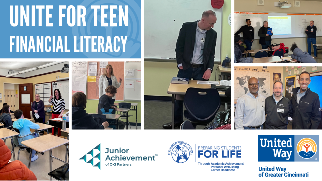 A photo collage from Unite for Teen Financial Literacy Events