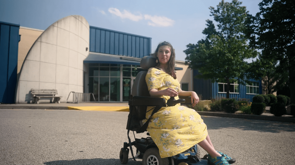 Bella Loschiavo outside the Lawrenceburg Community Center